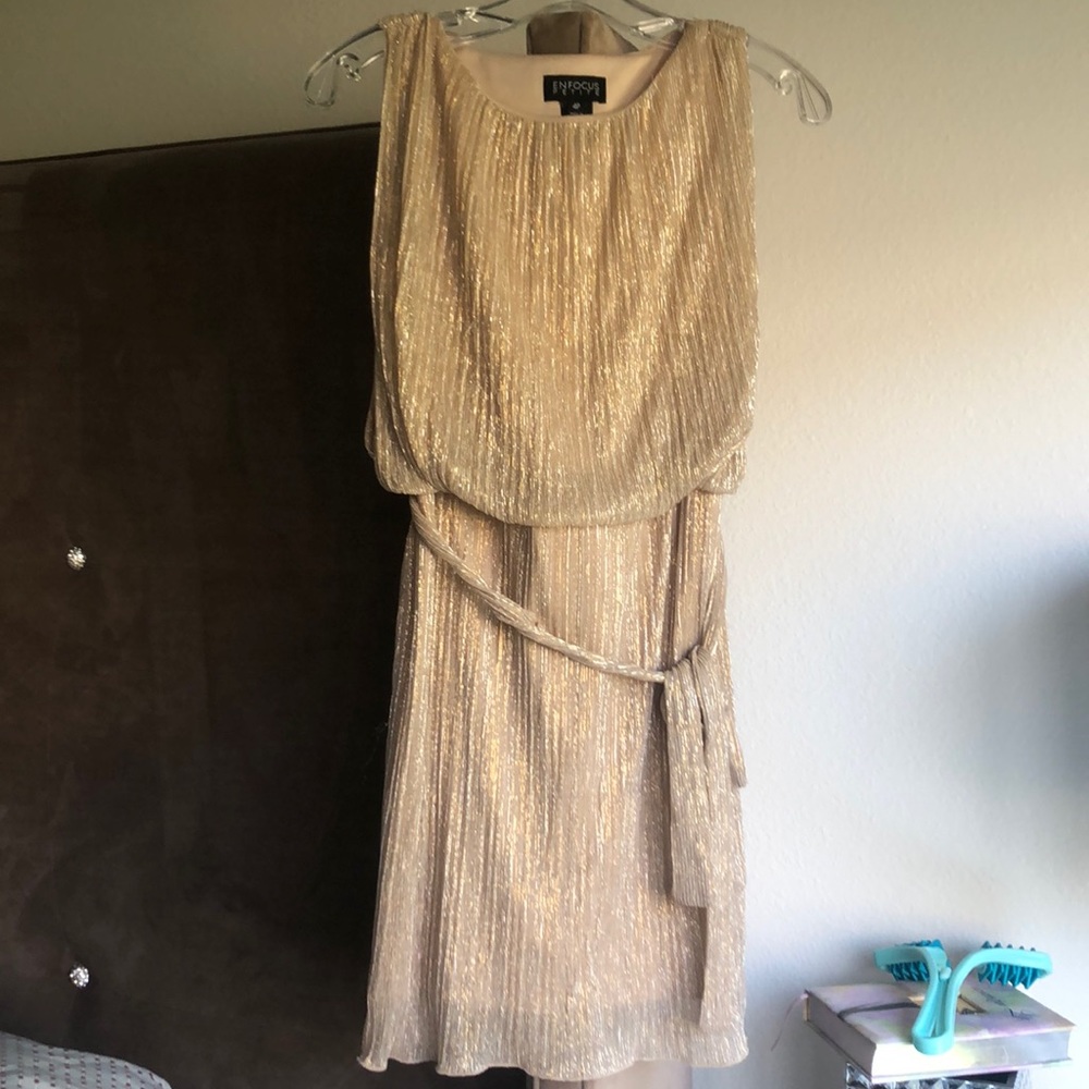 Shimmer gold dress